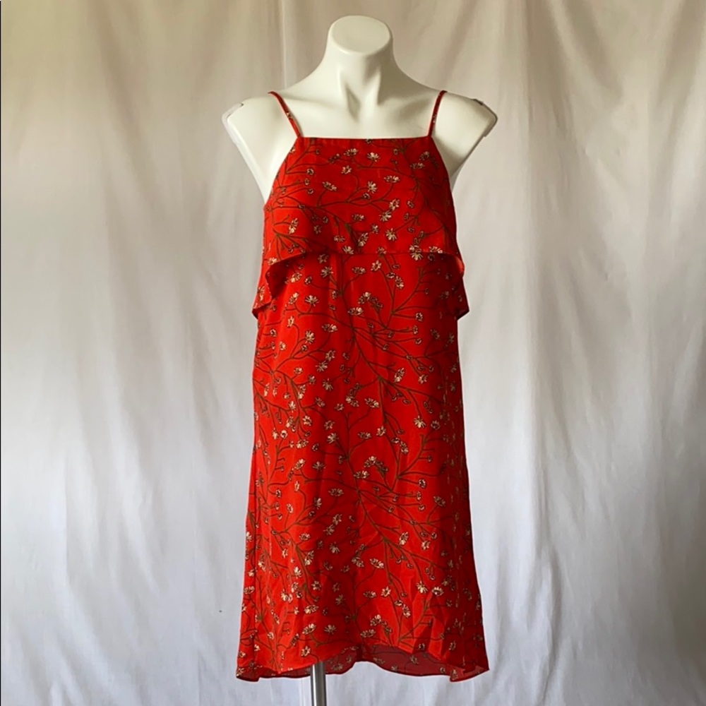 Red daisy dress